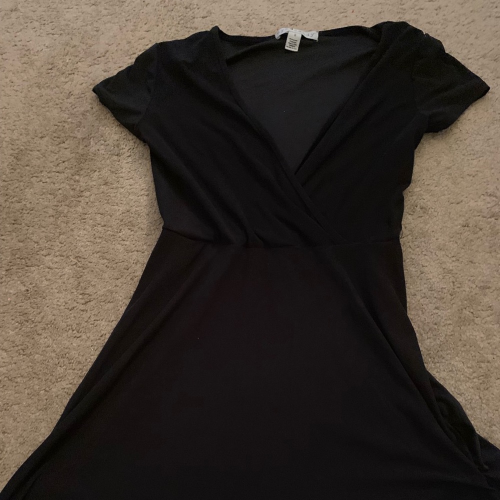Black wrap dress